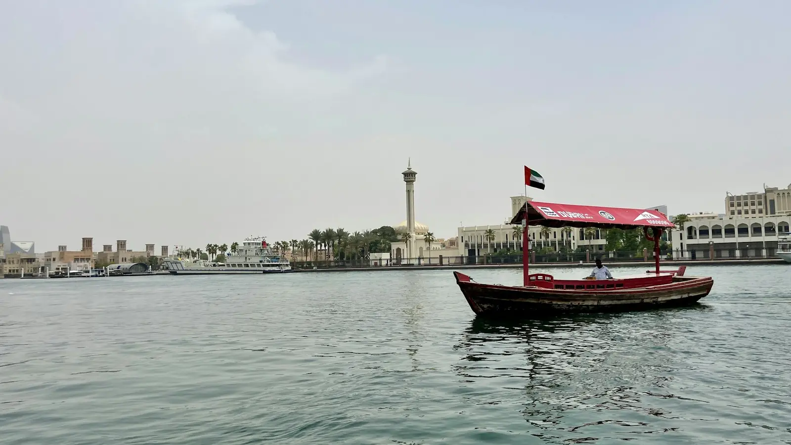 An abra crossing Dubai Creek