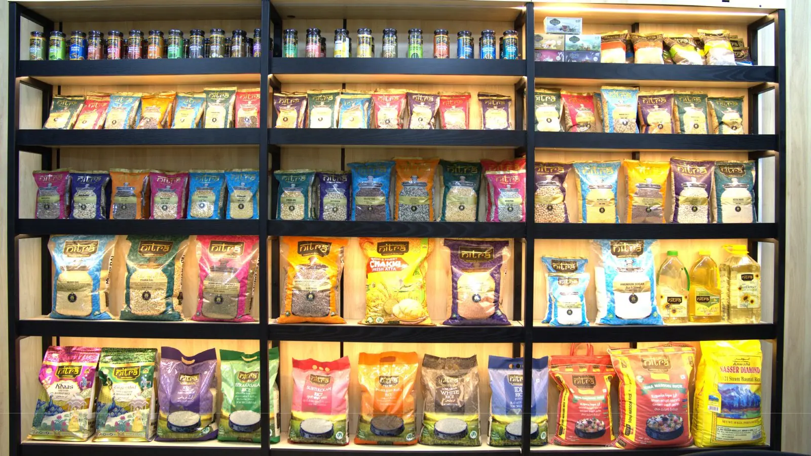 Nitra rice and pulses on a UAE supermarket shelf